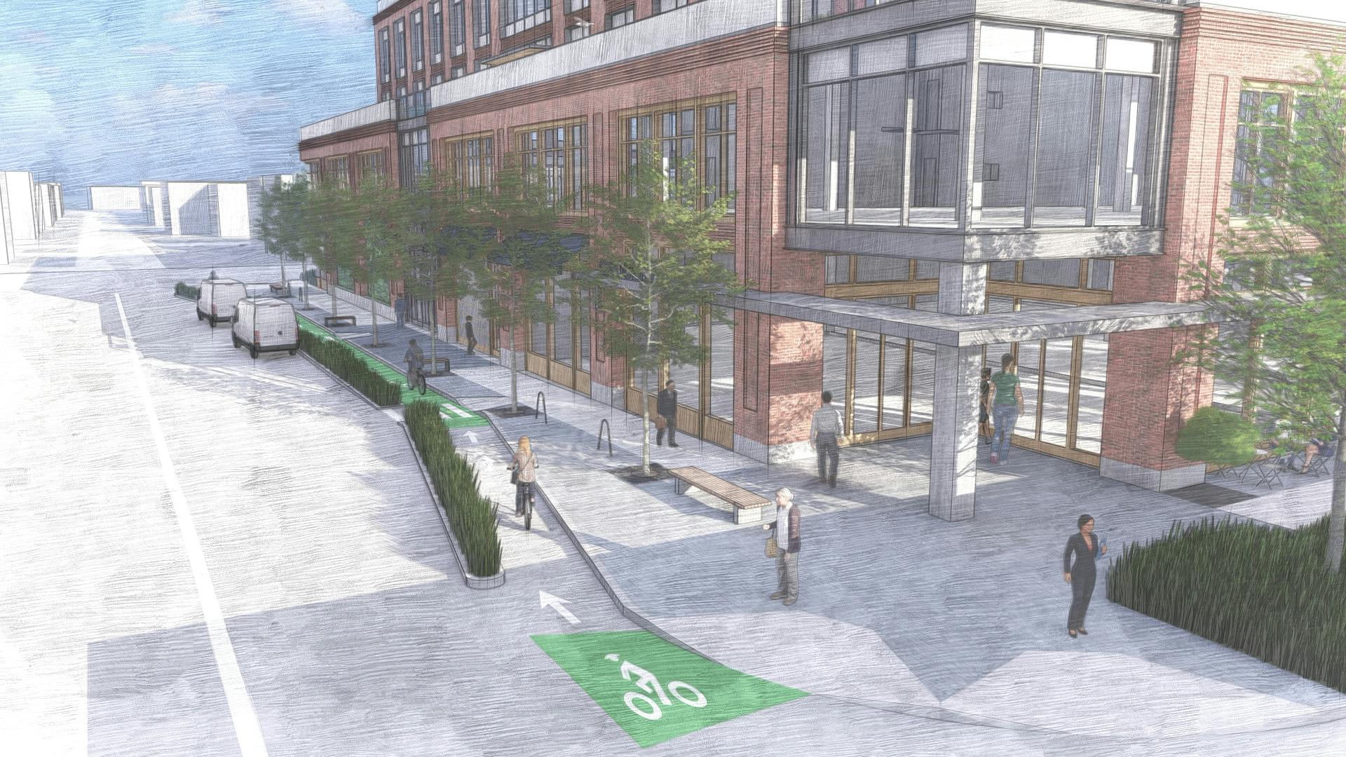 3D project of B Street South - view at an angle